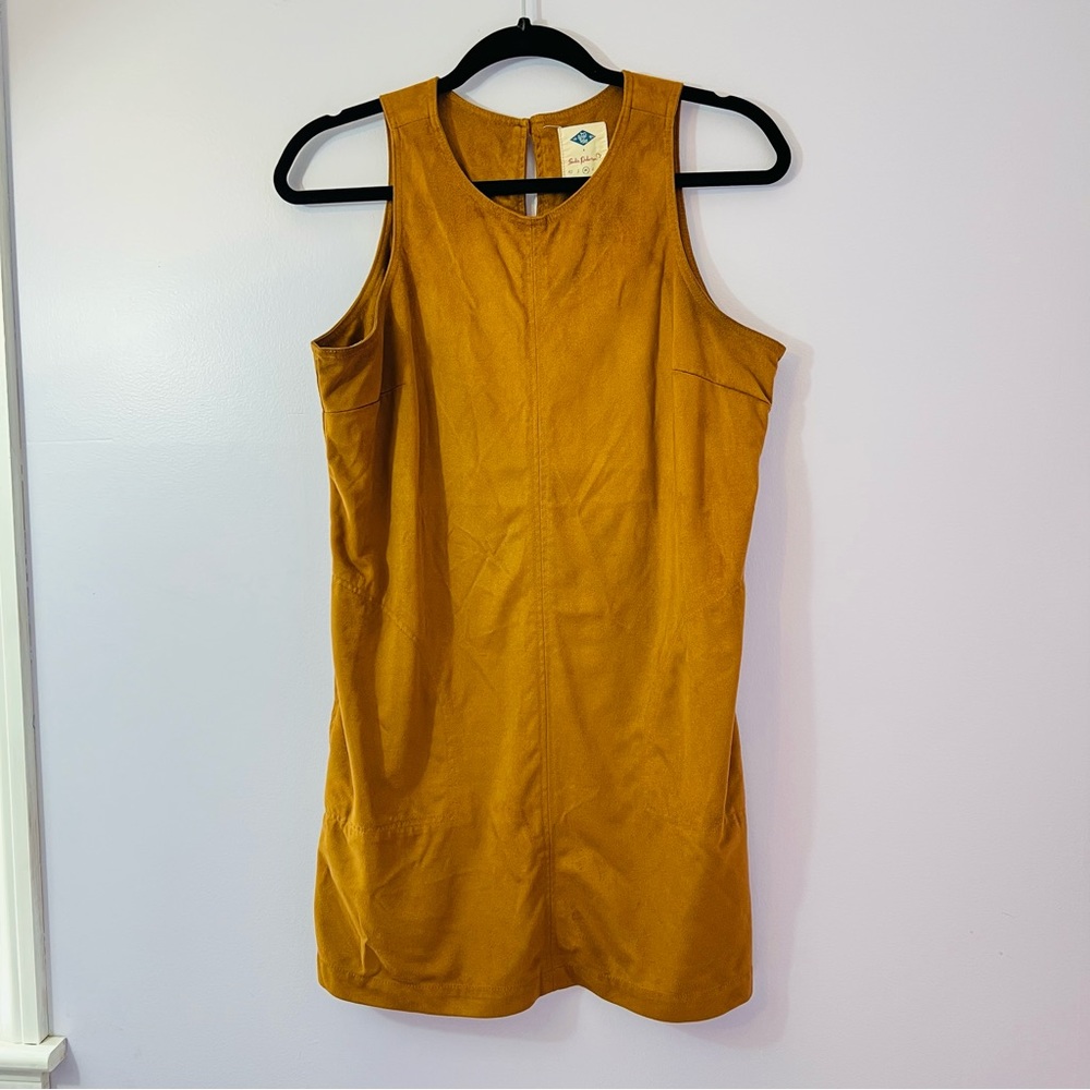 Wild Blue by Sadie Robertson Suede Tan Sleeveless dress medium